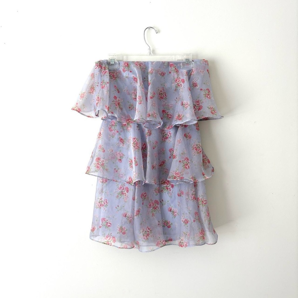 Floral Layered Off-Shoulder Dress